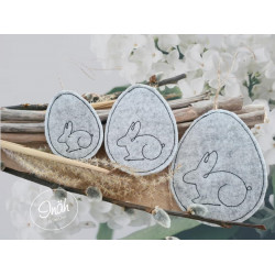 Stickdatei ITH - Hase im Osterei